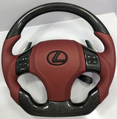 Lexus GS350 GS450h Real Carbon Fiber Steering Wheel Red Leather 2013-2020